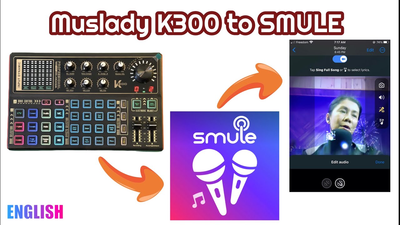 Muslady K300 Sound Card to Smule