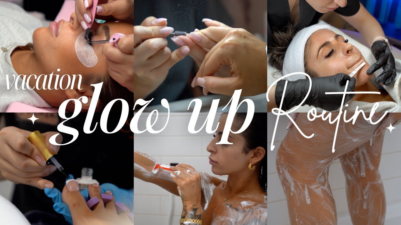 THE ULTIMATE VACATION GLOW UP✨ body & skin self care, nails, hygiene shop, how I prep for a trip 
