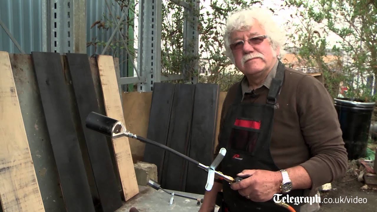 RHS Chelsea wood charing: getting the Kyoto burnt oak effect