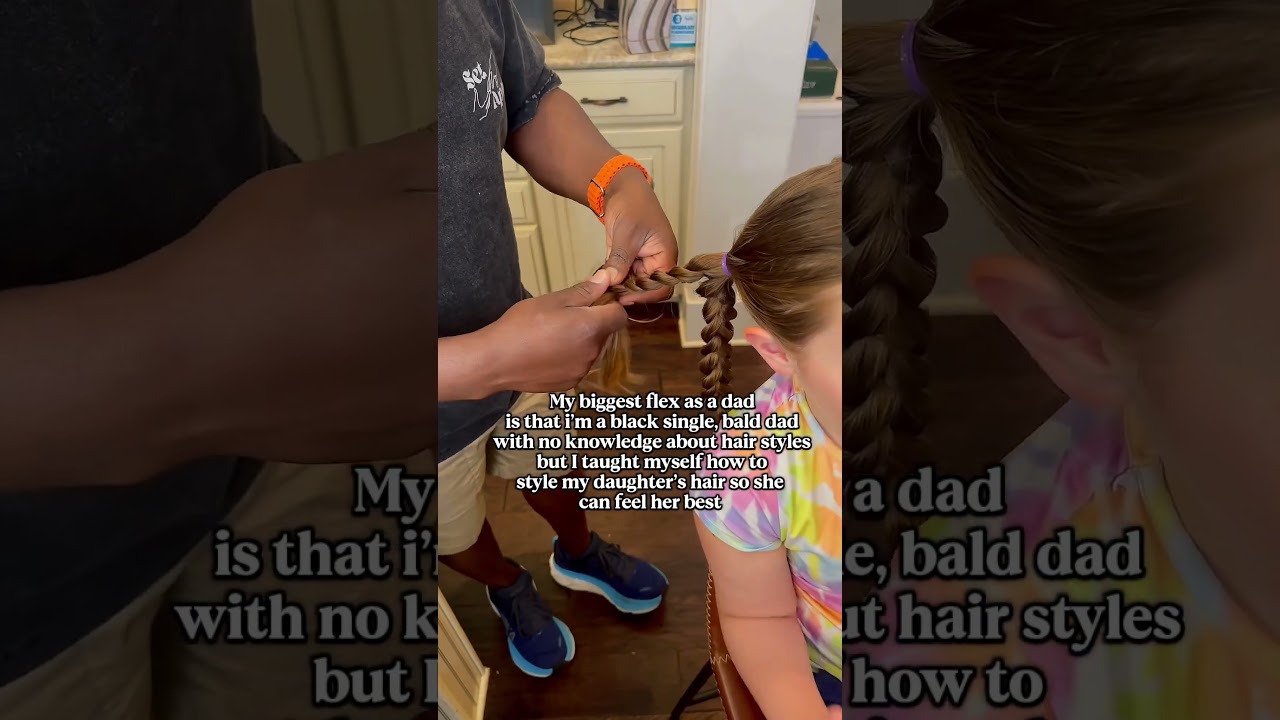 My biggest flex as a single dad ❤️ #shorts #dadlife #daughter #dadlove #parenting #hairstyles