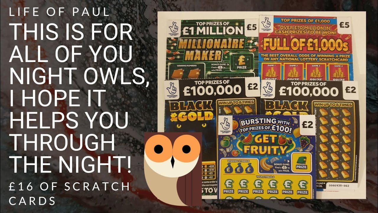 Scratch cards UK for all you Night Owls. &pound;16 mix of Scratch tickets to enjoy tonight