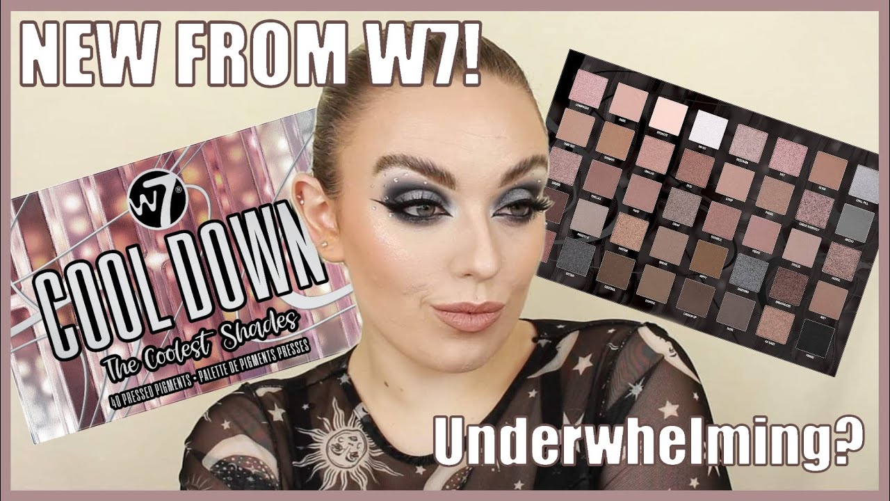 NEW W7 Cool Down Pressed Pigment Palette REVIEW! Swatches & Tutorial AD | Auroreblogs
