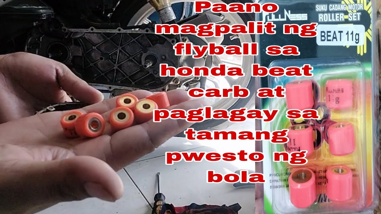 Paano magpalit ng flyball sa honda beat carb at paglagay sa tamang pwesto ng bola
