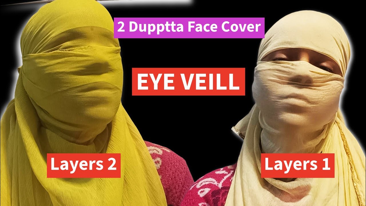 2 Dupptta Face Cover/Full tight face cover/eyes Veill/transparent dupatta face cover #viral 