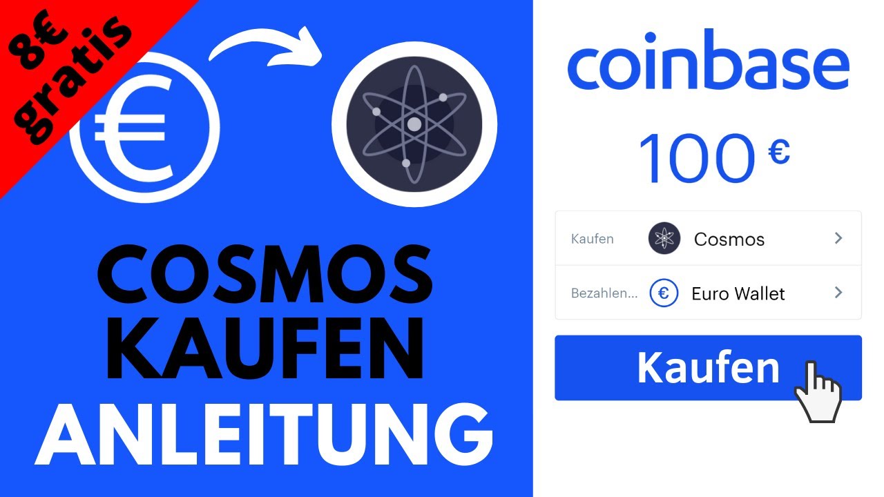 Cosmos (ATOM) kaufen auf Coinbase (+8&euro; geschenkt) ✅ Anleitung