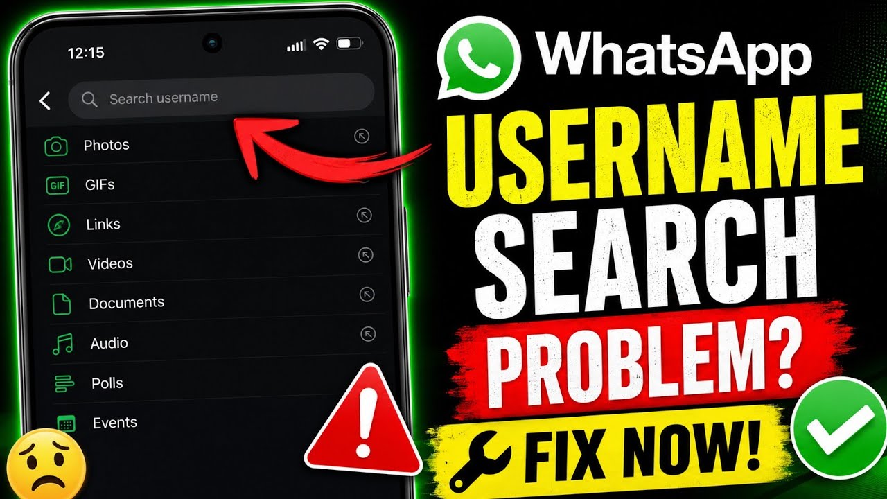 WhatsApp Username Not Showing | WhatsApp Problem | WhatsApp Username Search Not Working Fix (2026)