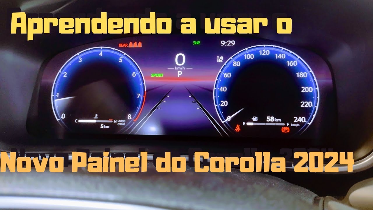 Novo Corolla Xei 2024 Novo Painel Aprendendo a usar