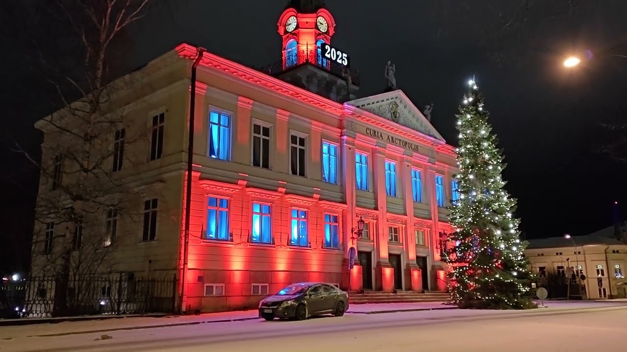 Porin raatihuone ValonPori-tapahtumassa