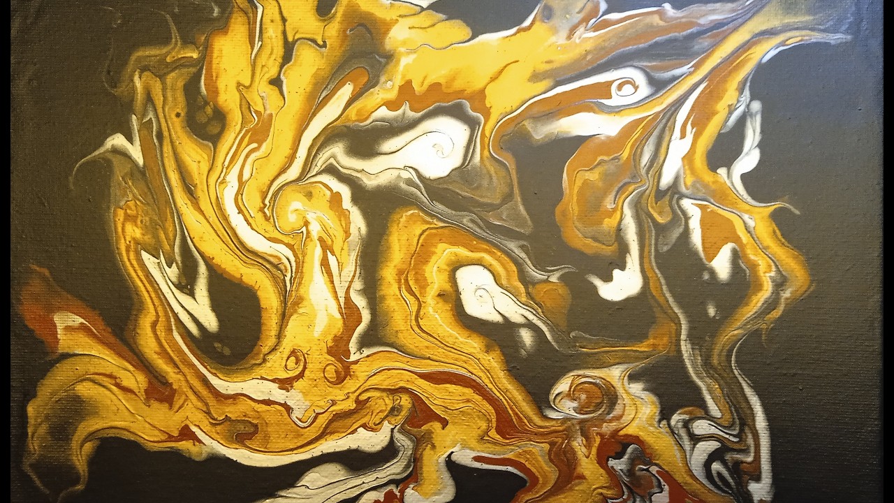 Découvrez « l’acrylic pouring » : aujourd’hui nous allons réaliser un marble-pour flamboyant  !