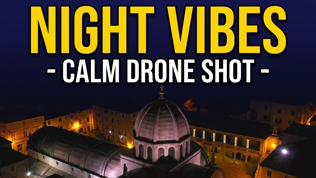 Night City Drone Shot - Relaxing music