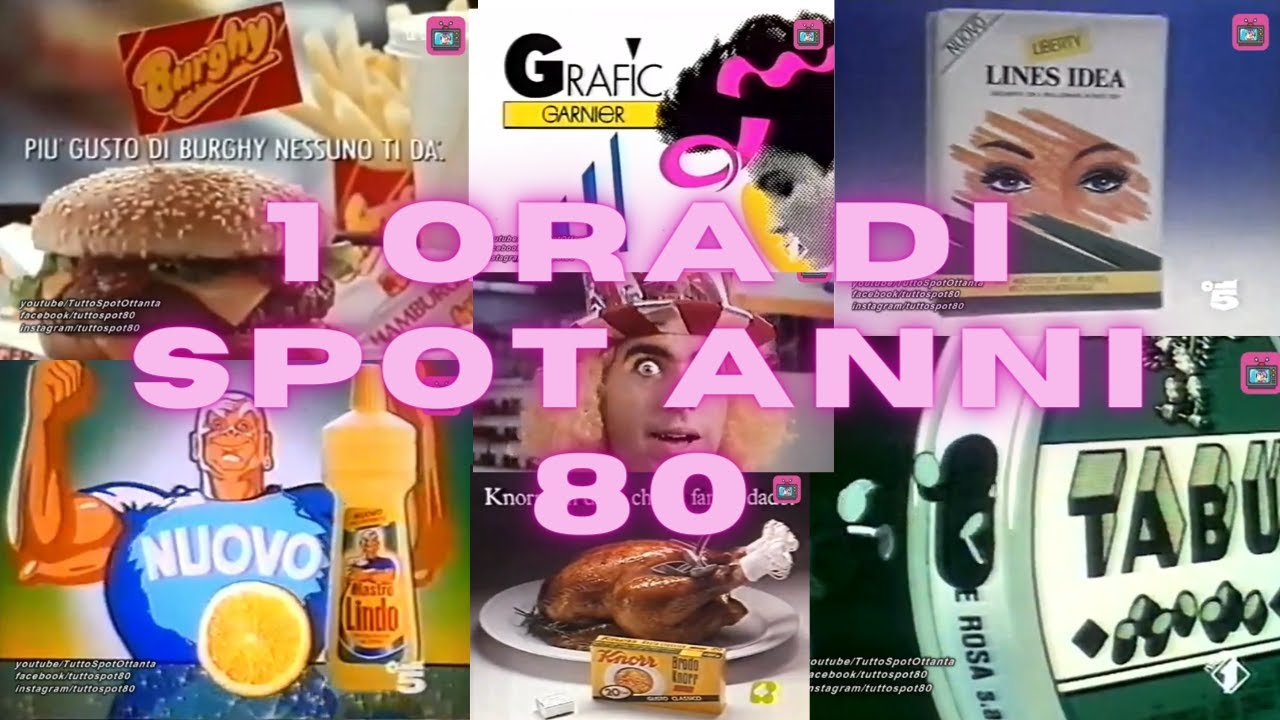 1 ORA di SPOT ANNI 80 ! 📺