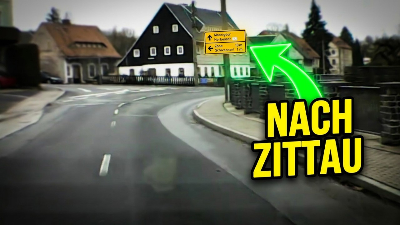 🚙👀Fahrt von Kottmar nach Zittau, Conduire de Kottmar à Zittau, #roadview