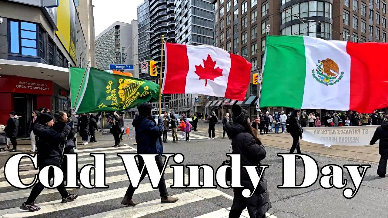 Marchers brave strong cold winds for St. Patrick's Day parade in Toronto