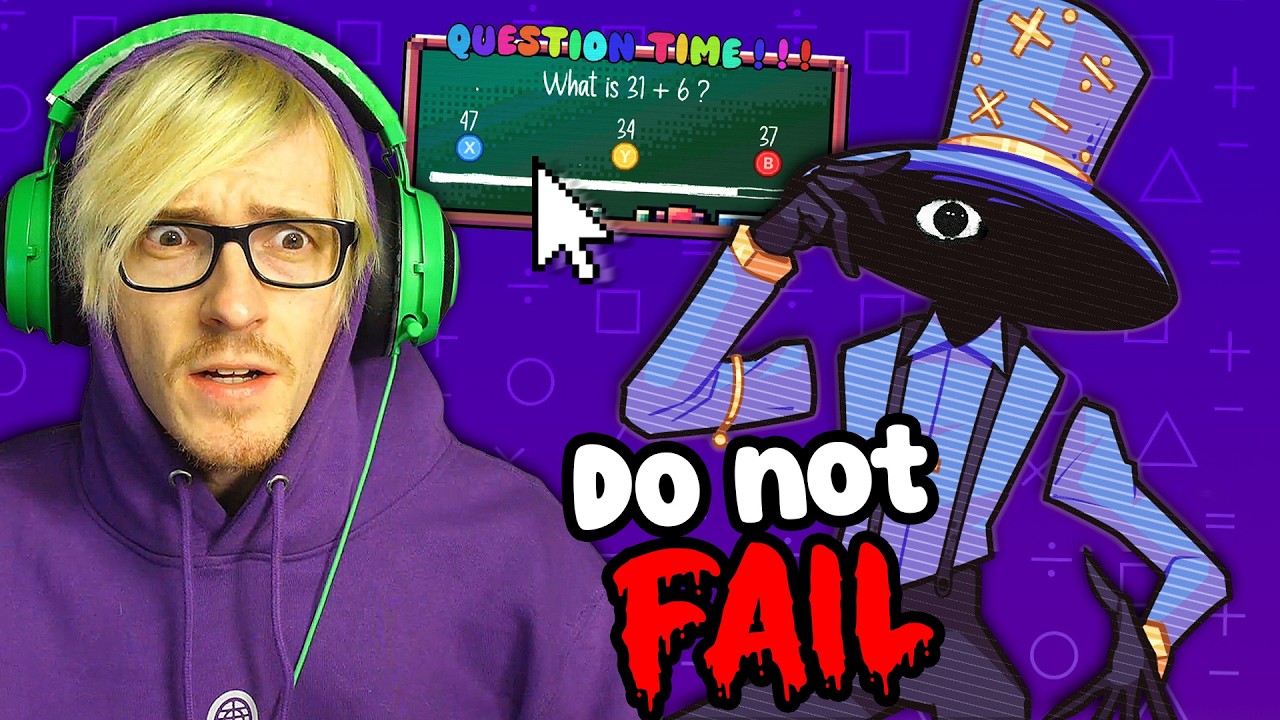 This creepy dude wants us to do math WHILE WE PLAY A RAGE GAME