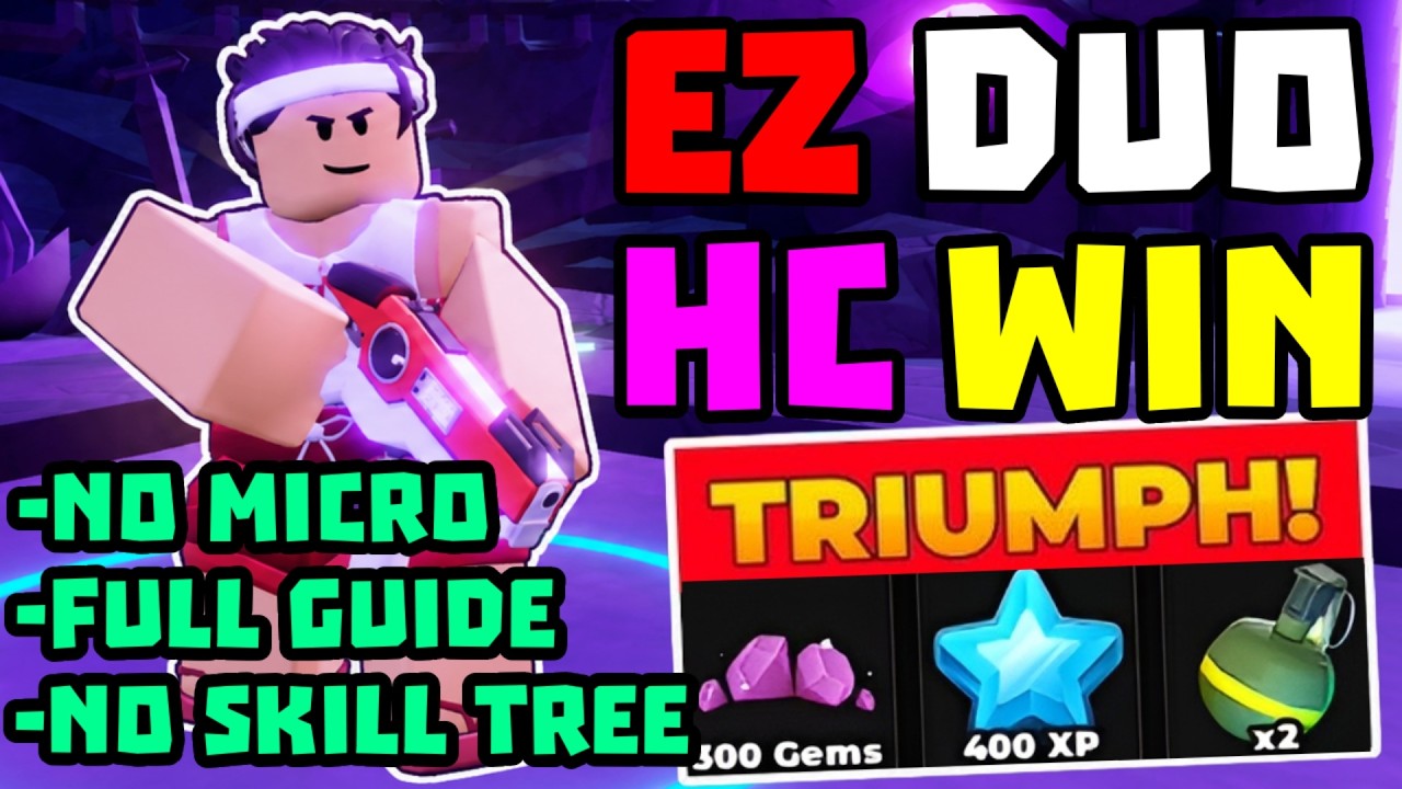 DUO Hardcore Победа без Skill Tree + Полный Гайд | TDS Tower Defense Simulator