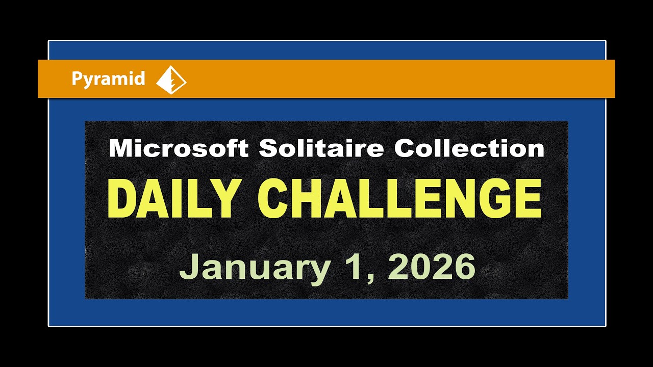 Microsoft Solitaire Collection | Daily Challenge January 1, 2026 | Pyramid Hard