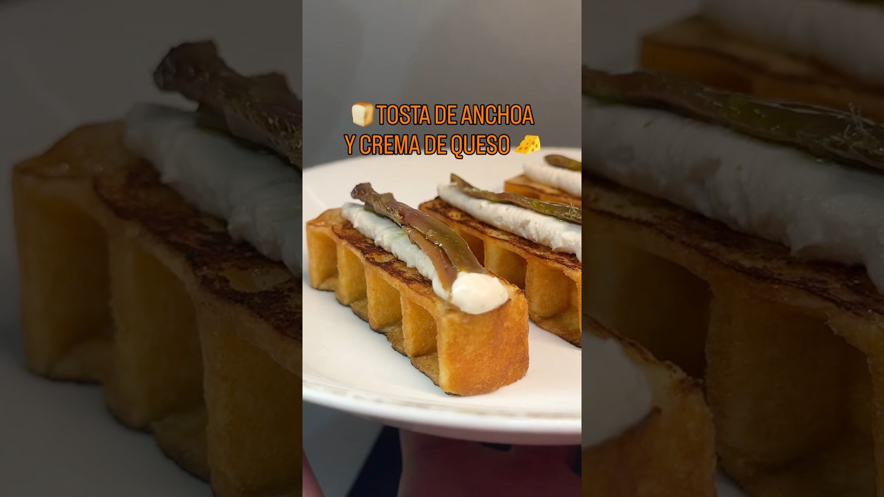 🍞TOSTA DE ANCHOAS , CREMA DE QUESO Y MERMELADA DE HIGO 🧀 