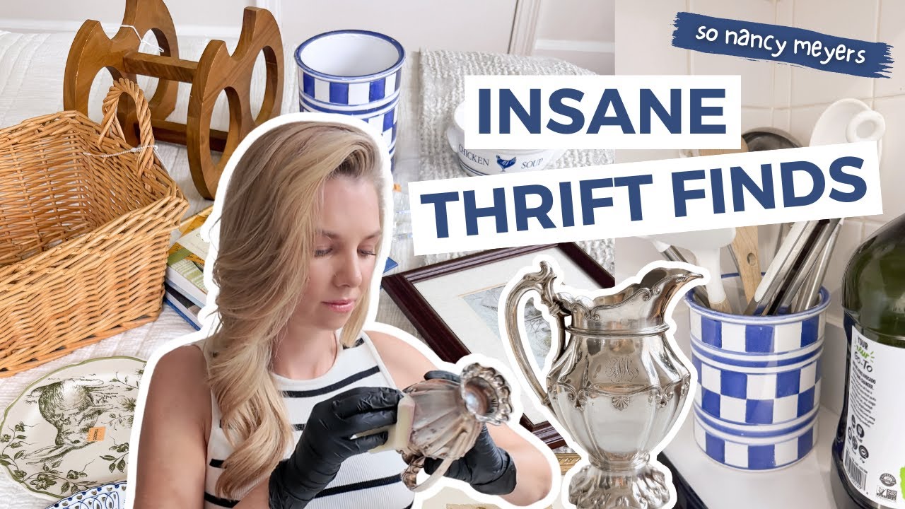 Incredible THRIFT with me HOME DECOR + Styling thrift finds! Nancy Meyers Aesthetic