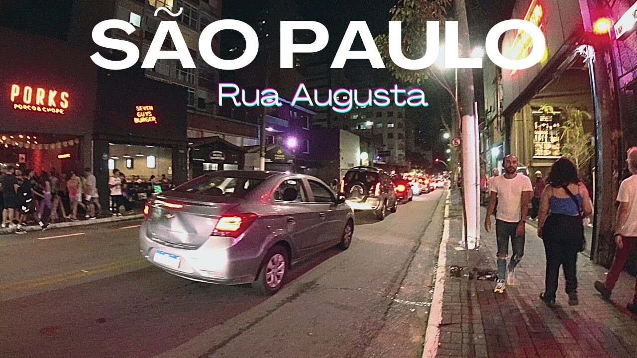 [ 4K ] Night Walk in Sao Paulo | RUA AUGUSTA à noite, um passeio na RUA MAIS BADALADA da cidade