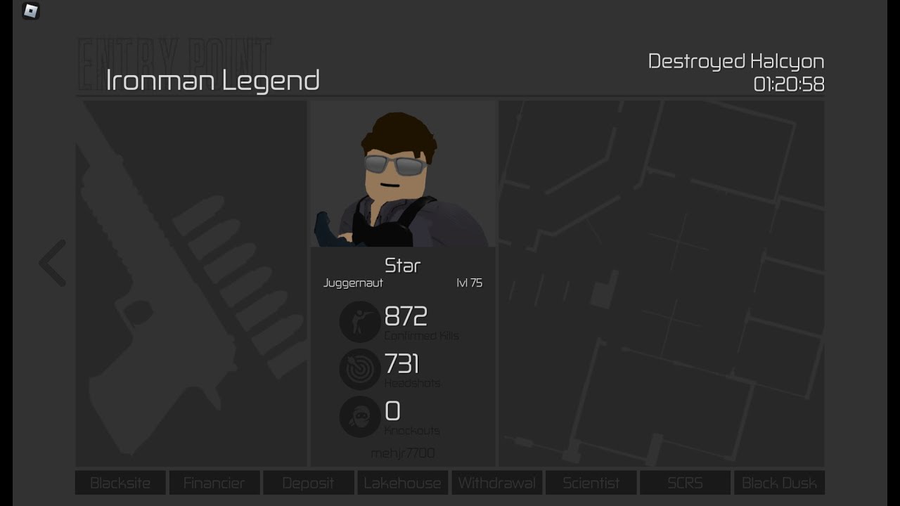 Scout Armor No Medkits Ironman Legend Loud Solo (SANMILLS) || Roblox Entry Point