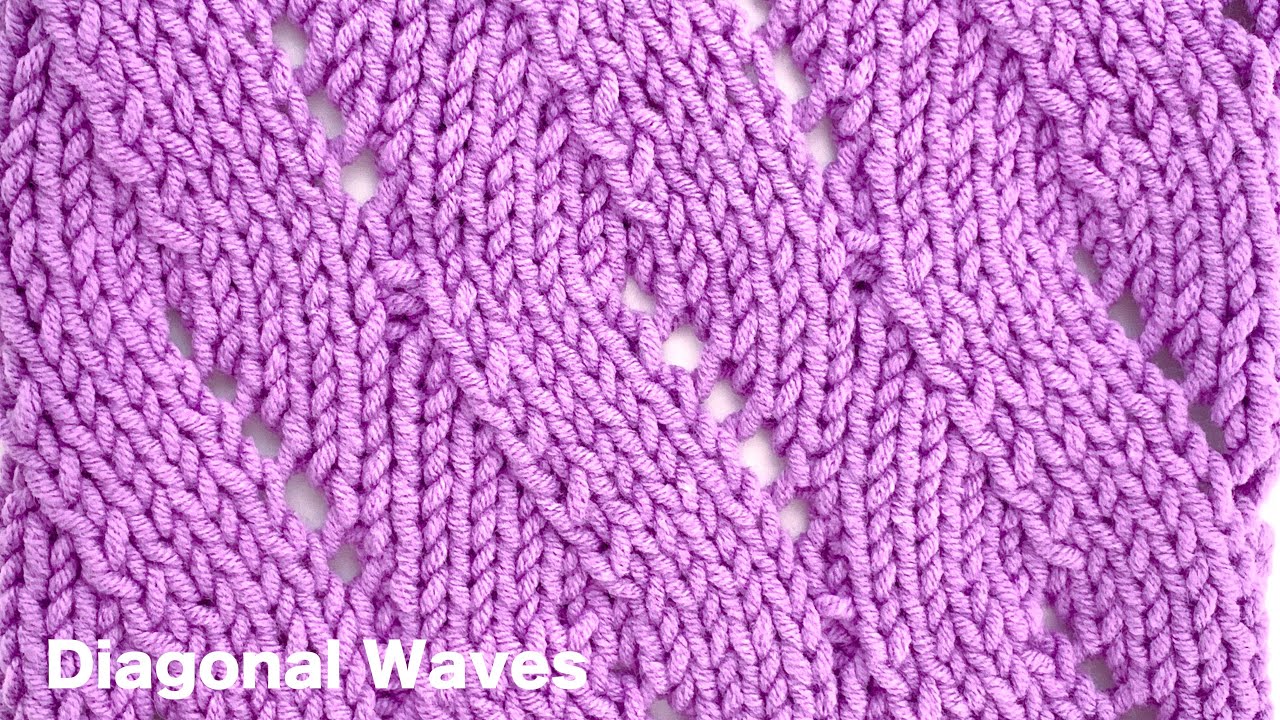 Diagonal Waves | Knitting Stitch Patterns