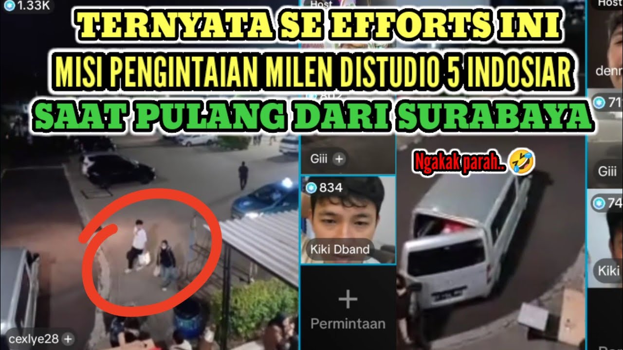 DI PANTAU KAMERA❗MISI PENGINTAIAN MILEN PULANG DARI SURABAYA DI STUDIO 5 INDOSIAR