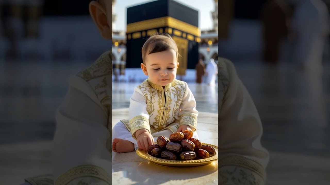 🌙🍽️ Masoom Bachay Ka Roza Iftar Khana Kaba Ke Saamne | Heart-Touching Naat 2025 | Love For Allah