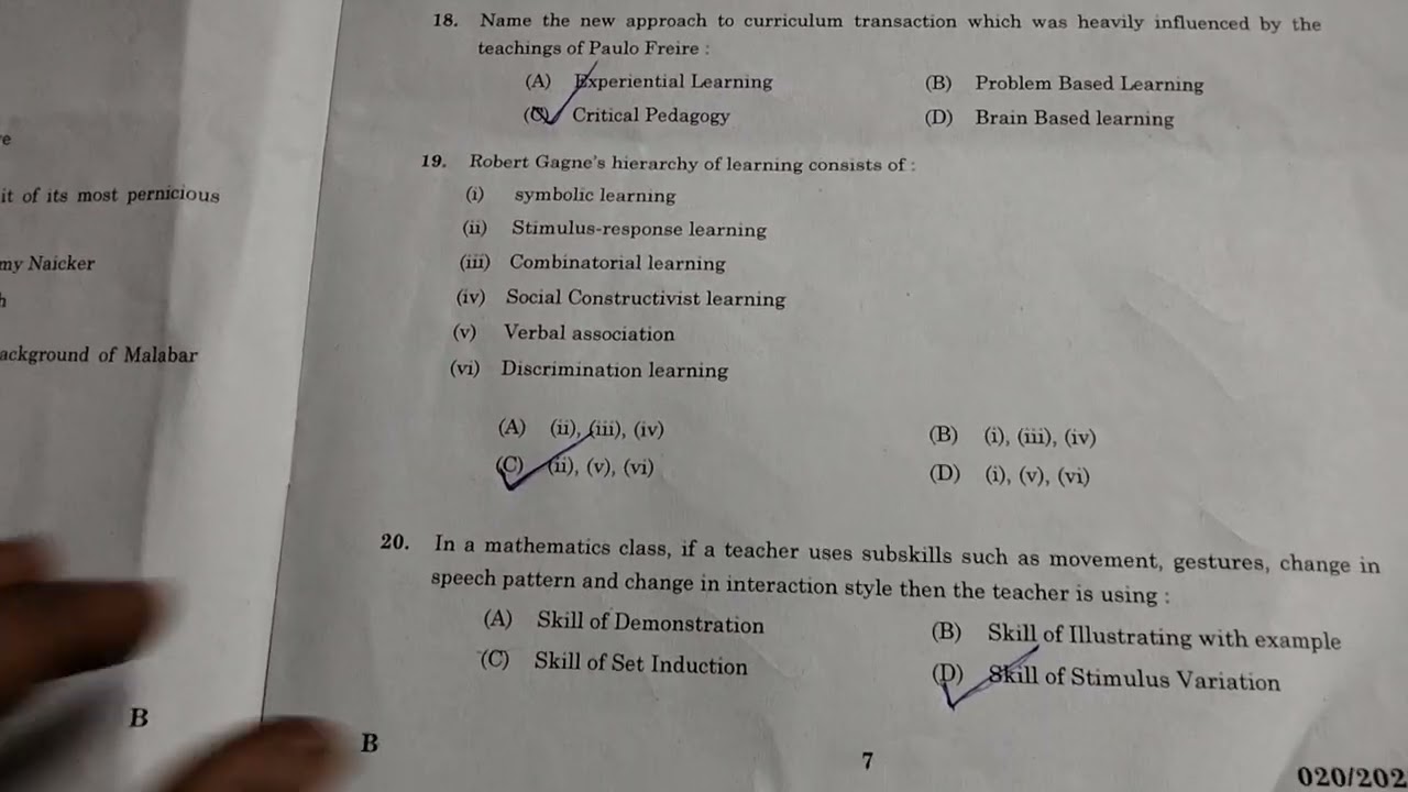HSA SOCIAL SCIENCE ANSWER KEY 27/03/2022