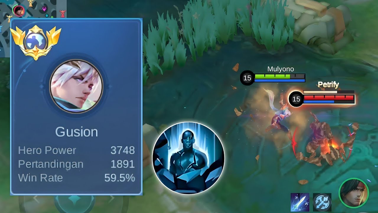 PUSH HERO POWER GUSION MENUJU MATCH 2000 MENGGUNAKAN SPEL PETRIFY