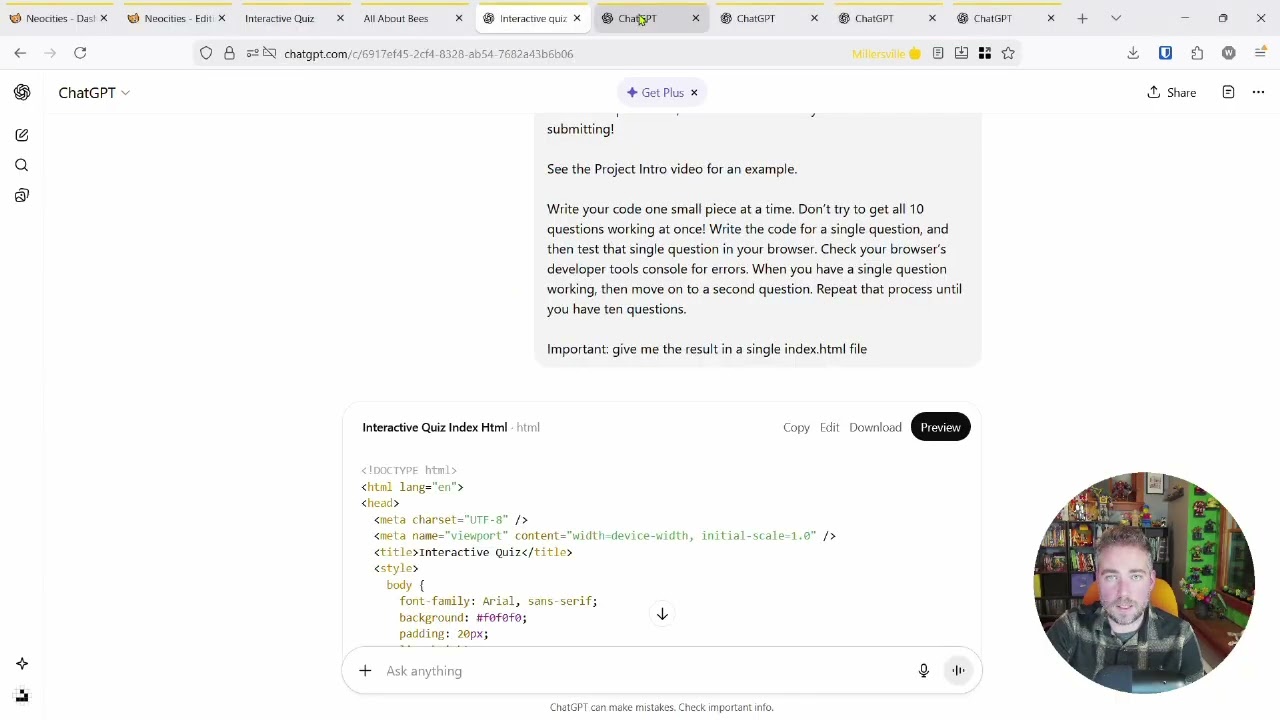 AI Coding - Intro to Web Dev Fall 2025
