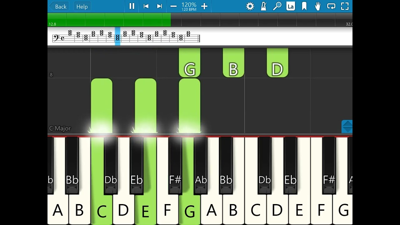 Am F C G piano chords