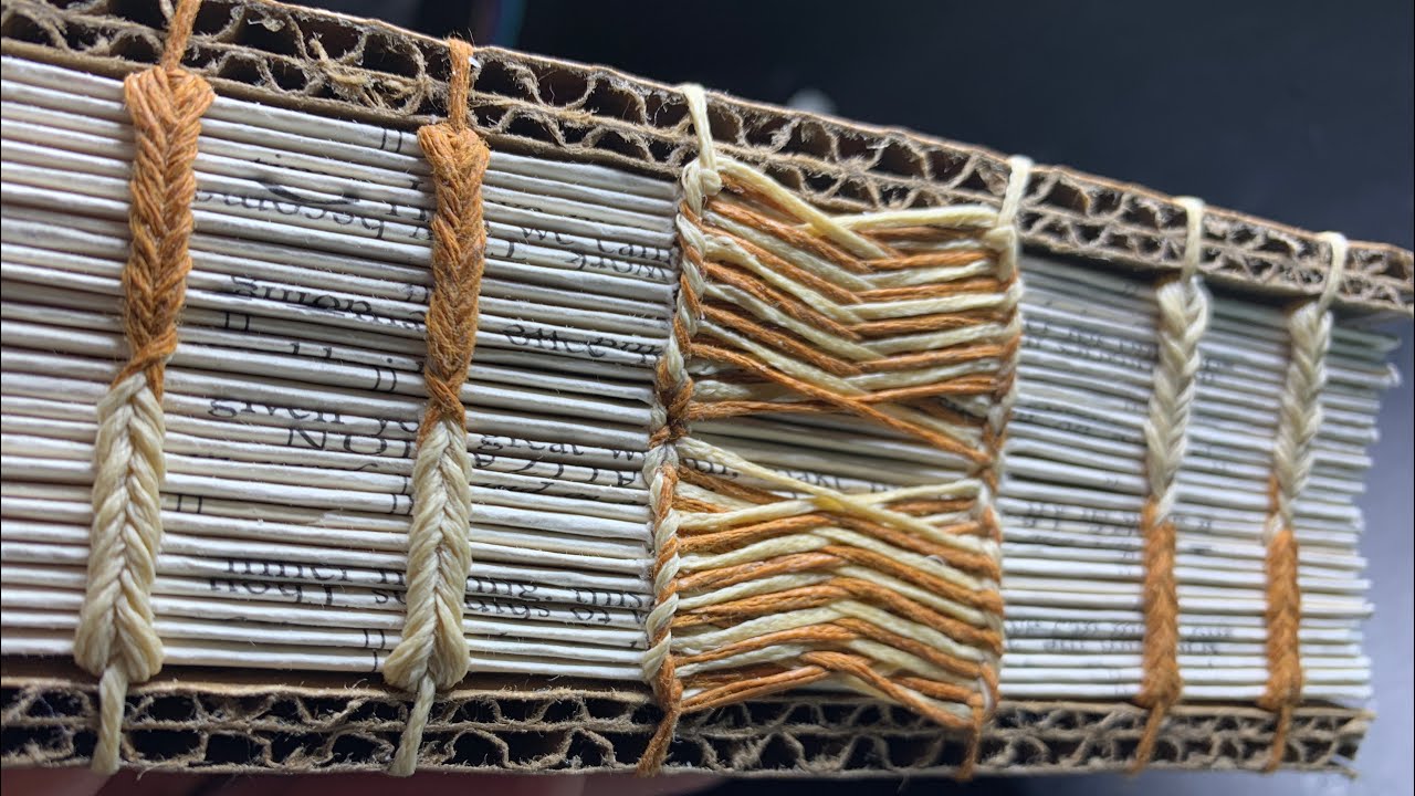 First Attempt Greek Sewing - Bookbinding (& First try Sawing Pages & Celtic Weave Variation 😄✌️)