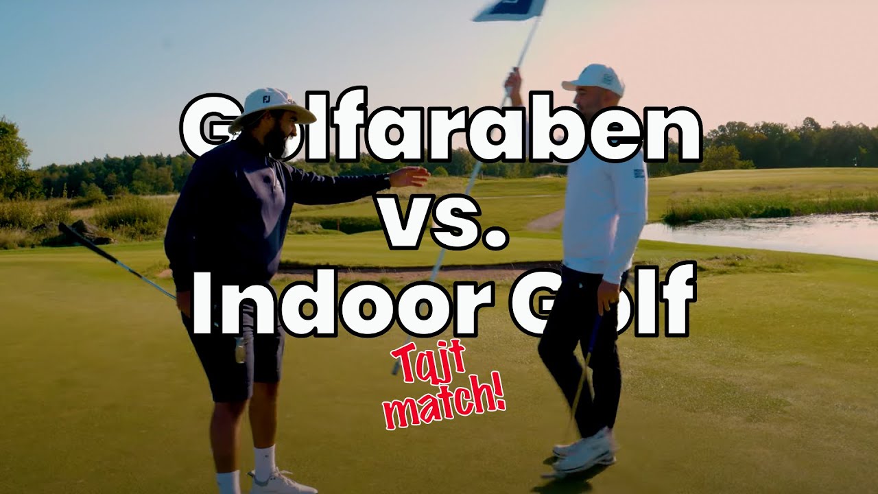 9-håls match med Challenge Tour-uppsättning mellan Golfaraben och Oskar från Indoor på Landeryd