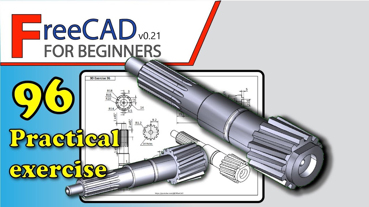 FreeCAD 0.20+ Beginners tutorial: practical exercise 96