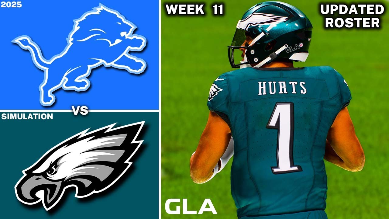 Eagles vs. Lions | Week 11 Simulation | 2025 - 2026 Updated Rosters | Madden 25 PS5