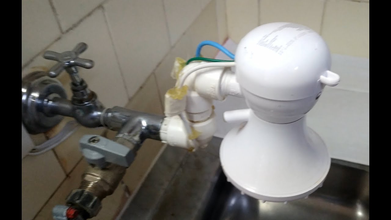Usar chuveiro comum no lugar da torneira elétrica? Funciona? - Eu apostei na adaptação e deu certo.