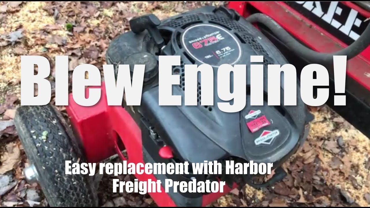 Replacing Blown Wood Splitter Engine with a Harbor Freight Predator Engine