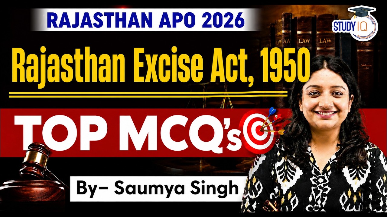 Rajasthan APO 2026 | Rajasthan Excise Act, 1950 Most Important MCQs | Practice Session for Exam