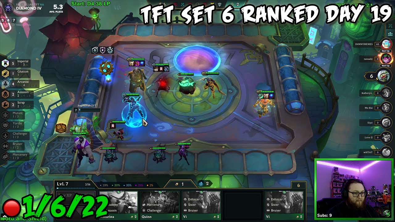 Patch 12.1 Swain and Imperials! | TFT SET 6 RANKED  | 🔴1/6/2022