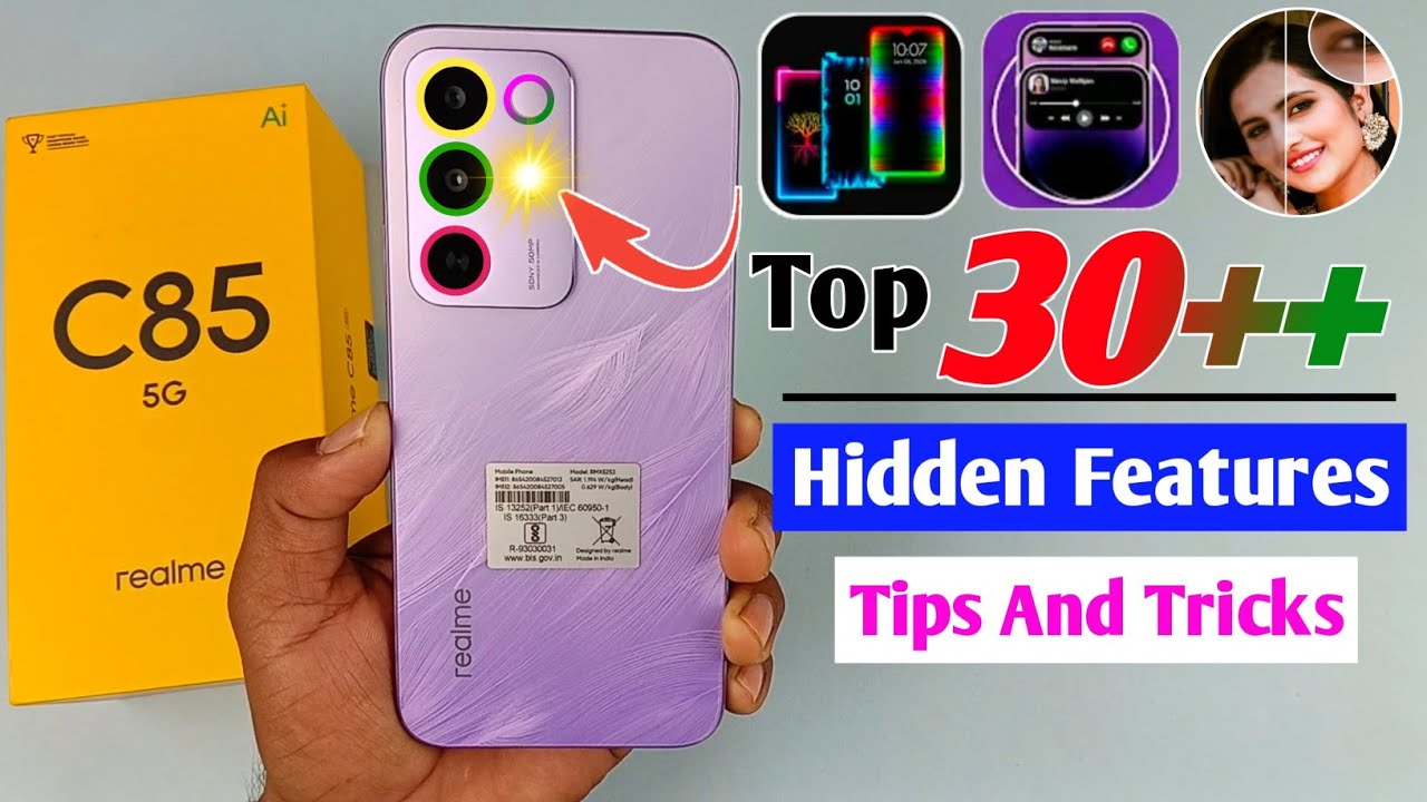 Realme C85 5G Top 30++ Hidden Features / Realme C85 Tips and Tricks / realme c85 amazing features