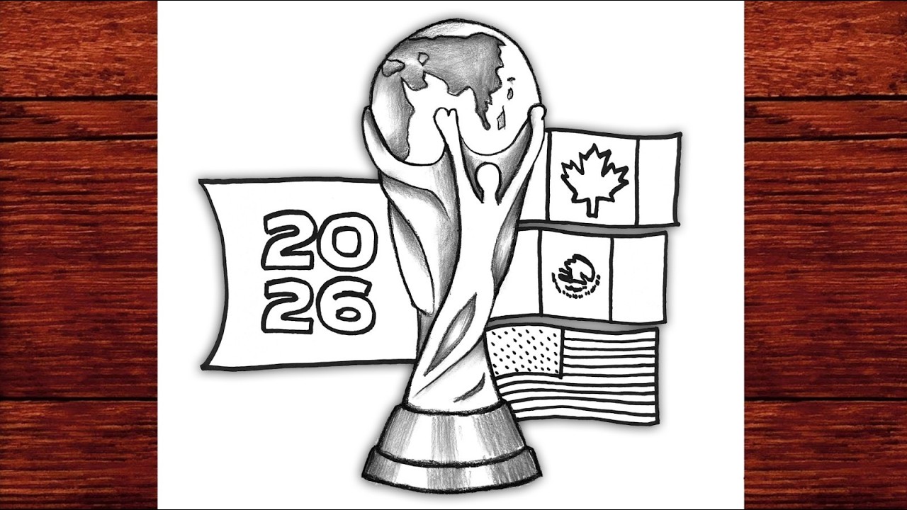 How to Draw the 2026 FIFA World Cup Trophy Step by Step 🏆 Easy Pencil Drawing Tutorial