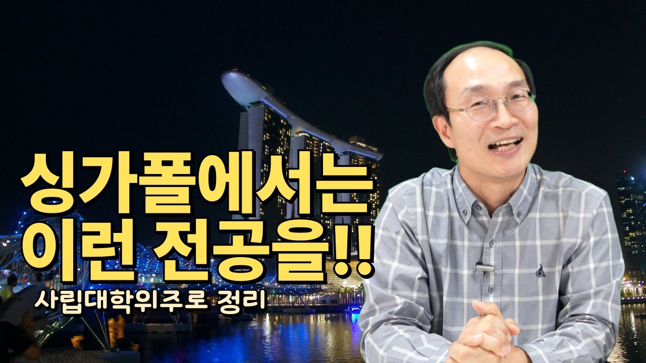싱가폴대학, 추천전공을 사립대학 위주로 정리해봅니다