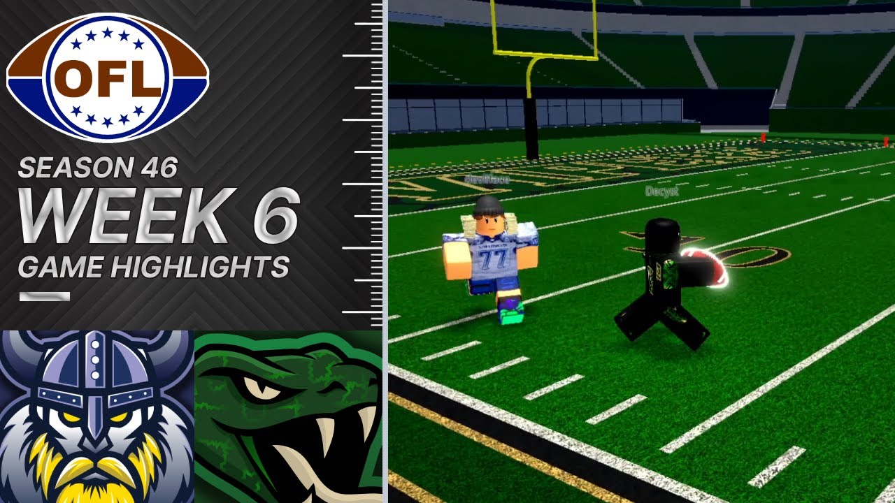 OFL S46 Week 6 | Bluesteel City Vikings @ Viridian Bay Vipers | Roblox Football Highlights