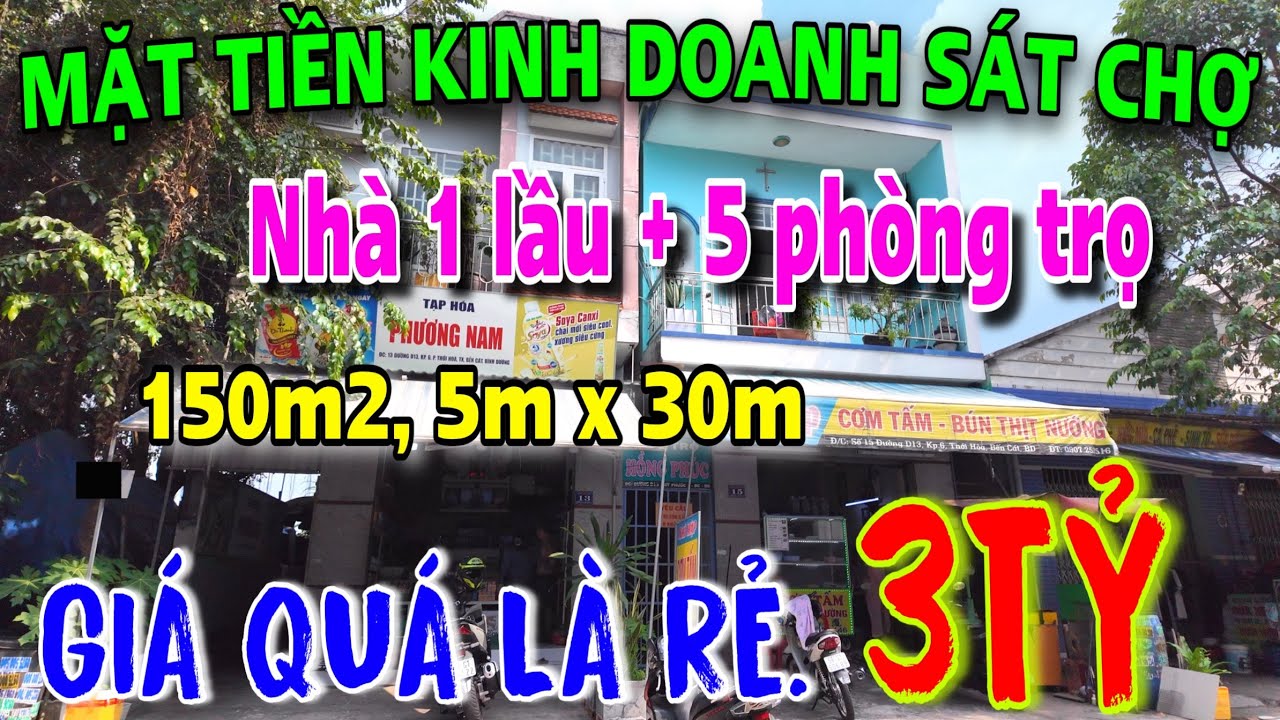 BÁN NHÀ MẶT TIỀN KINH DOANH SÁT CHỢ, KCN. CÔ CHÚ LỚN TUỔI LÊN CẦN BÁN GẤP. GIÁ QUÁ RẺ.