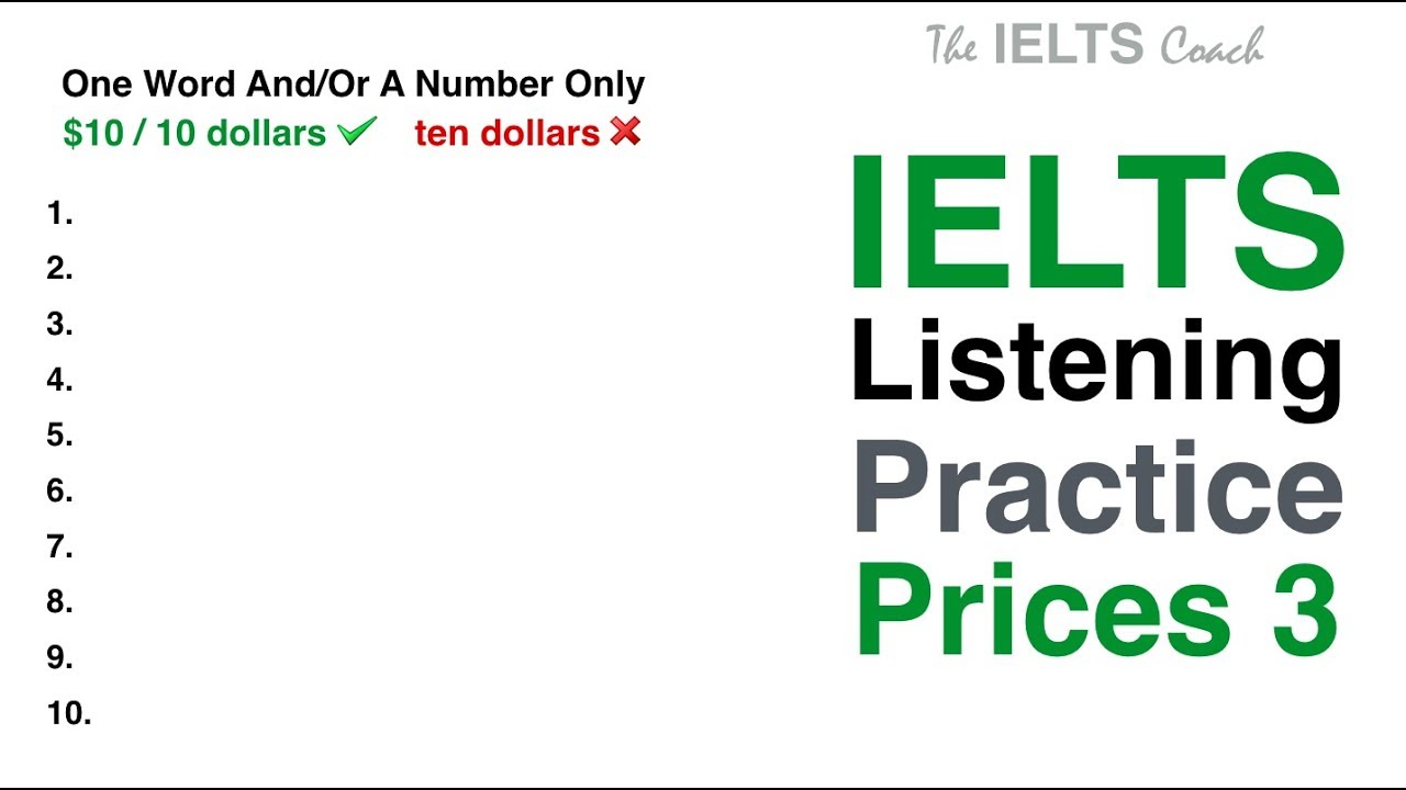 Практика аудирования IELTS — цены 3