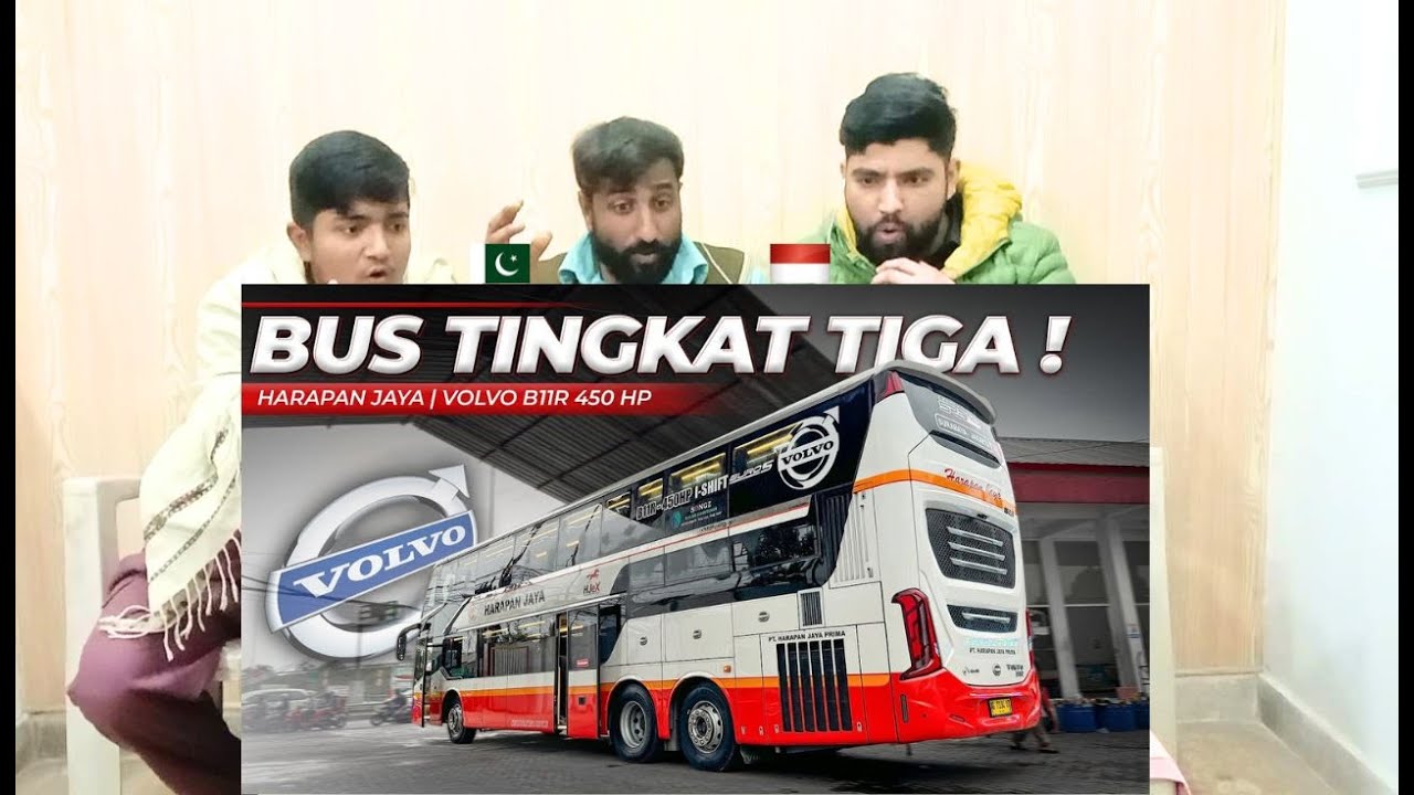 NAIK BUS TINGKAT 3, GIMANA RASANYA  Harapan Jaya DD Combi 3 Deck Jakarta | Pakistani Reaksi |D-R-RUE