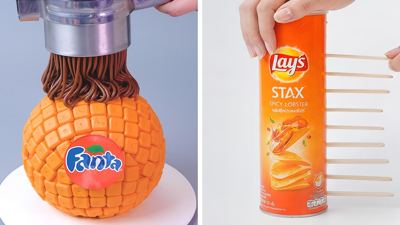 🧡 PRINGLES Popsicle Ice Cream Sticks DIY Hack 🍧 Ide Kue Homemade Mudah | Homemade Ice Cream Bars