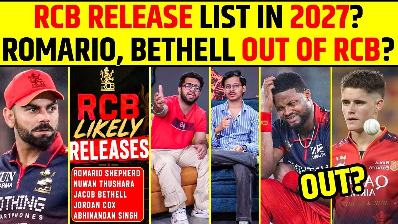 RCB RELEASE LIST 2027? ROMARIO & BETHELL OUT? #rcb #ipl2027 #viratkohli #rajatpatidar