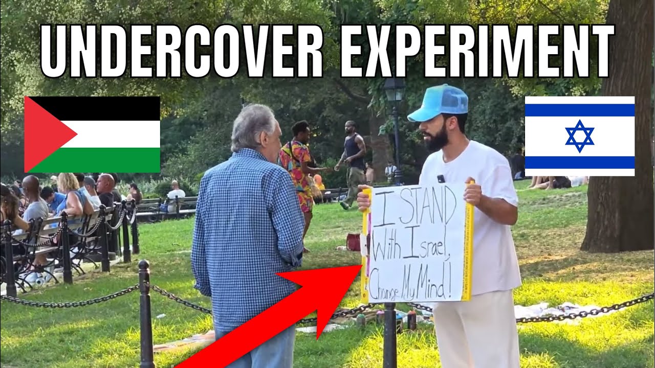 'I Stand With Israel, Change My Mind' PUBLIC SOCIAL EXPERIMENT!! (FIGHT HAPPENS)
