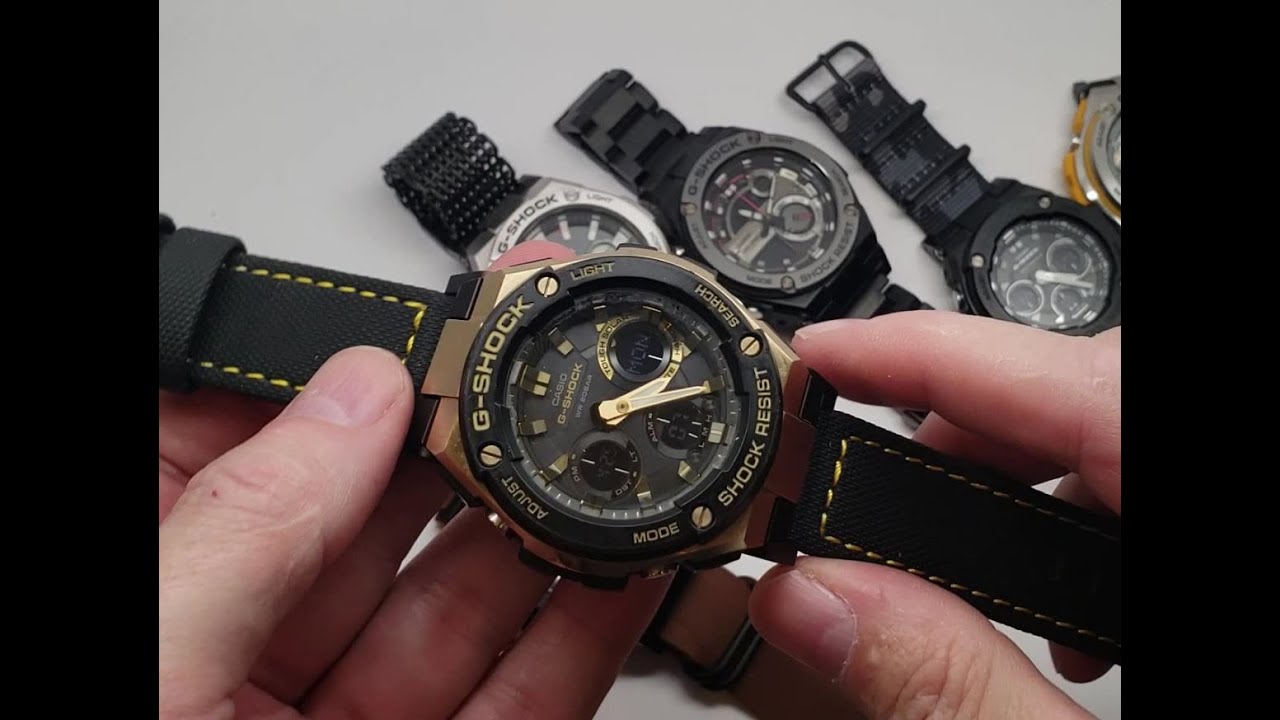 Как заменить ремешок на Casio GShock GSteel GST-S100G с помощью металлических адаптеров JaysAndKays